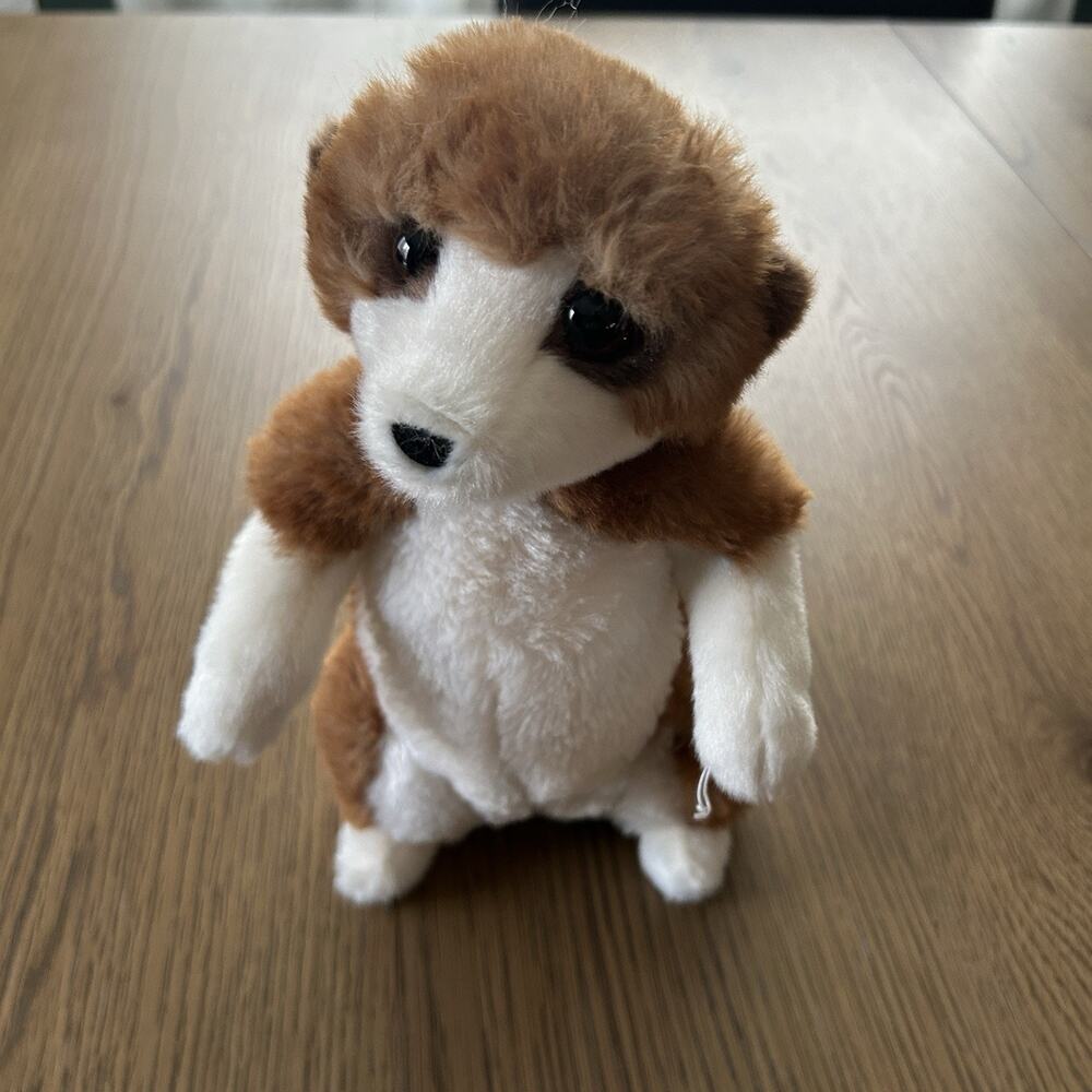 Douglas Cuddle Toys Enzo Meerkat Plush Stuffed Animal 10” Tan & Cream